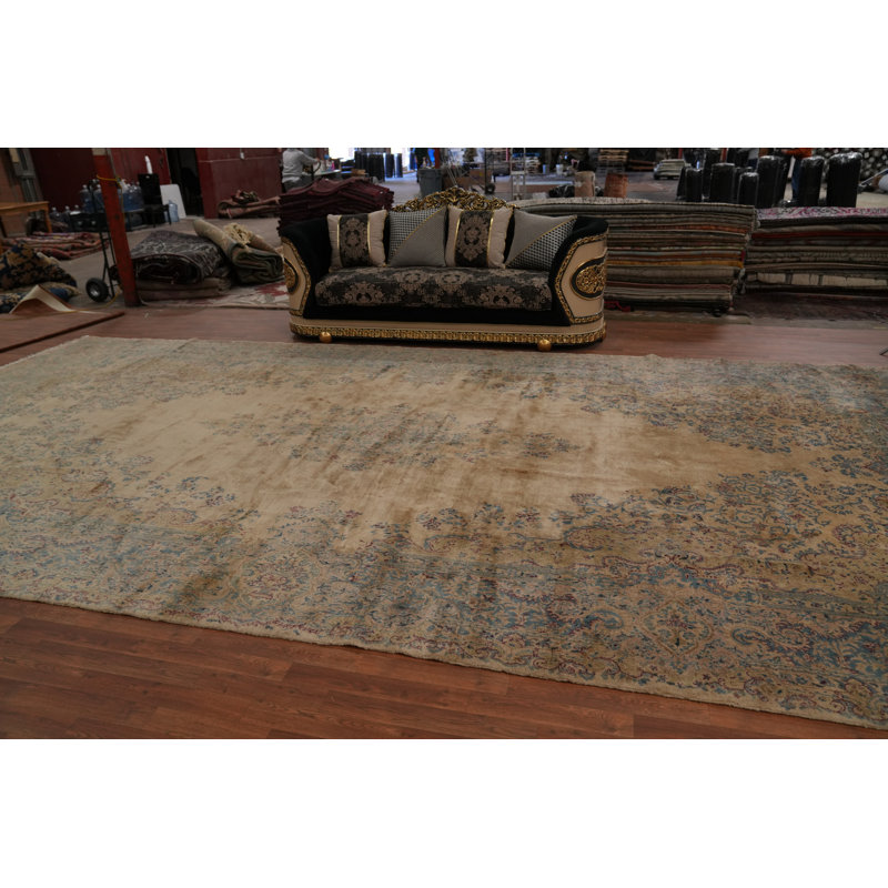 Tapis traditionnel antique à teinture végétale 10 x 20
