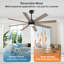 Ventilateur de plafond à DEL intégré à 8 pales Ladanna-804234916-804234923