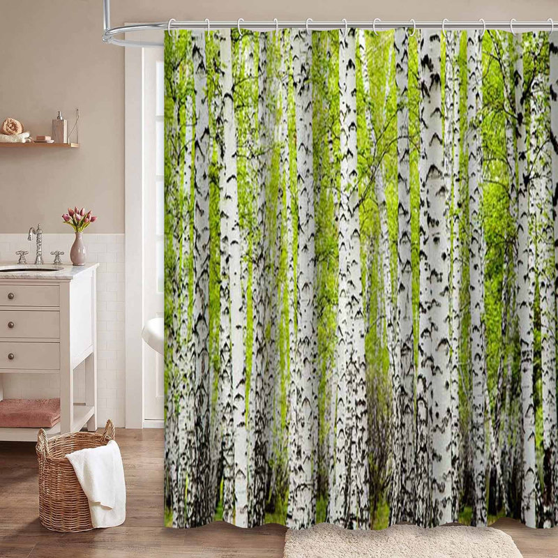Rideau de douche Birch Forest Trees Spring Canada, L 72 po x l 72 po