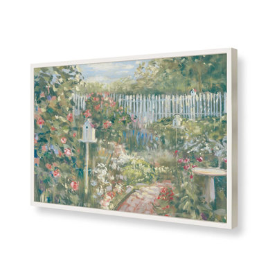 Birdhouse Garden by Carol Rowan Art Print
