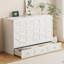 Grand lit escamotable grand avec grands tiroirs, blanc brossé-168825248-168825262