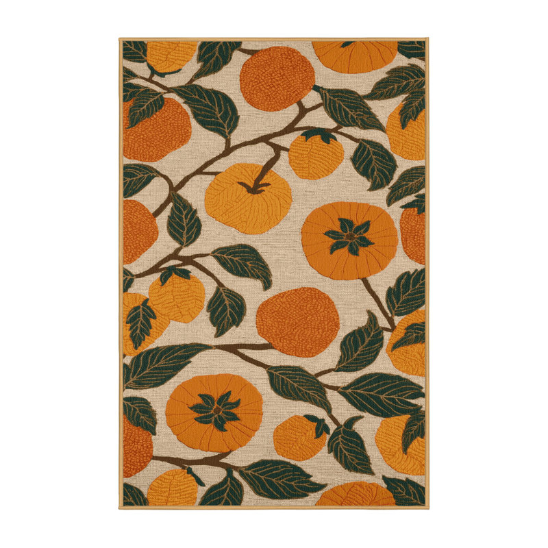  Tapis lavable fruits kaki américain, Tapis de couloir 2 pi x 4 pi