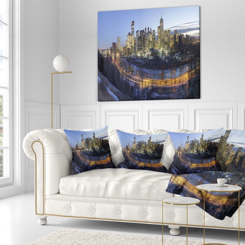 Downtown Calgary - Cityscape Printed Throw Pillow