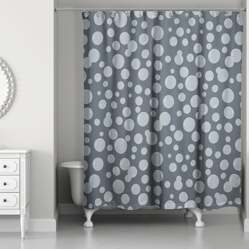 Rideau de douche simple, Bleu marine