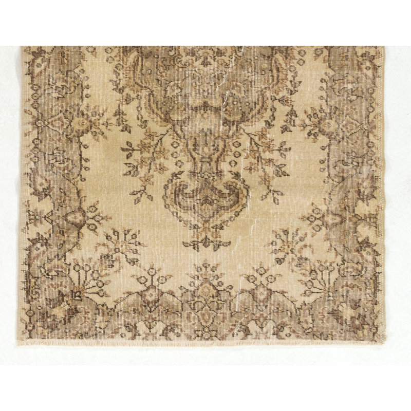 Tapis turc Oushak rétro unique fabriqué à la main