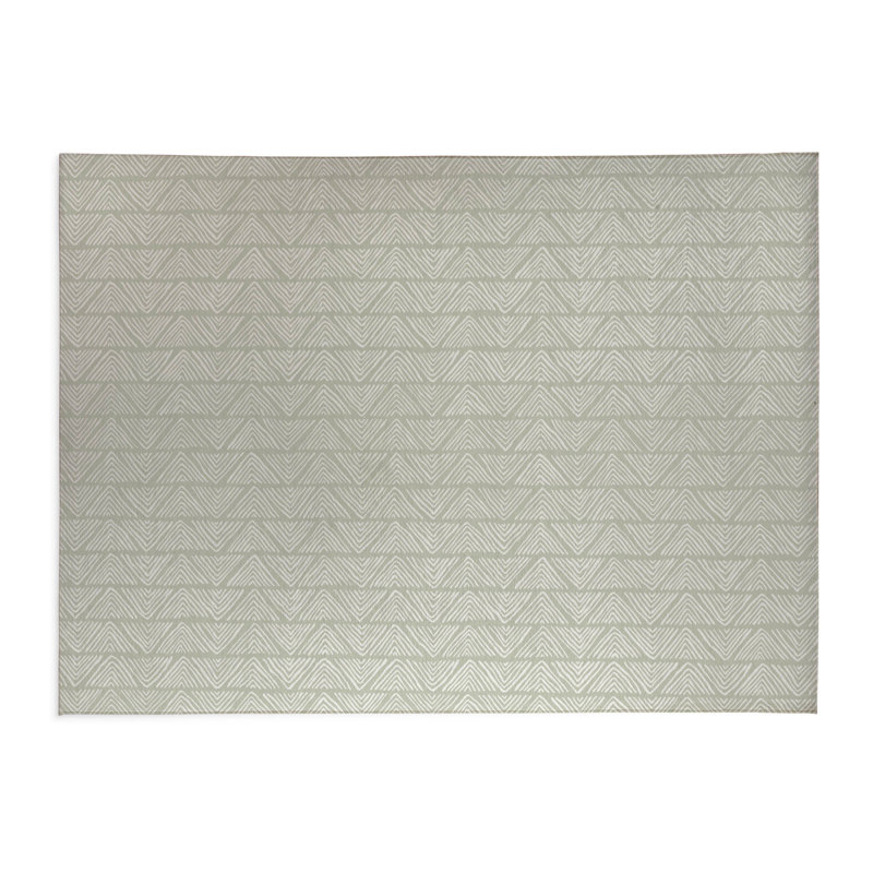 Tapis de bureau léger à chevrons, L 7 pi x L 5 pi, Vert clair