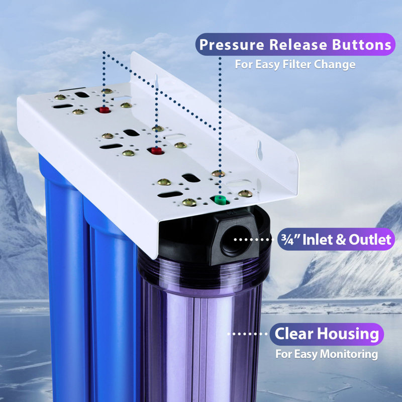 iSpring WCB32C-KS Whole House System, Reduces Heavy Metals, Lead, Chloramine, PFAS, Chlorine
