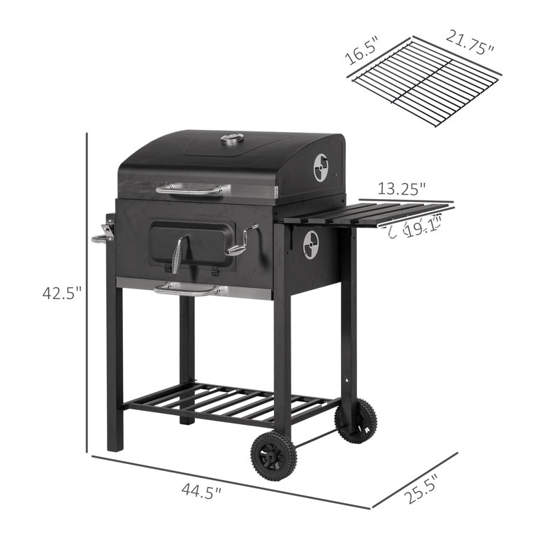 Barbecue au charbon de cuisine Outsunny