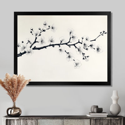Branche de cerisier en fleurs - Tableau encadré « Fleurs de cerisier »