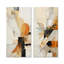«Yellow Radiant Sunset Dream I», ensemble de 2 reproductions de toiles abstraites sur toile-102583549-102583546