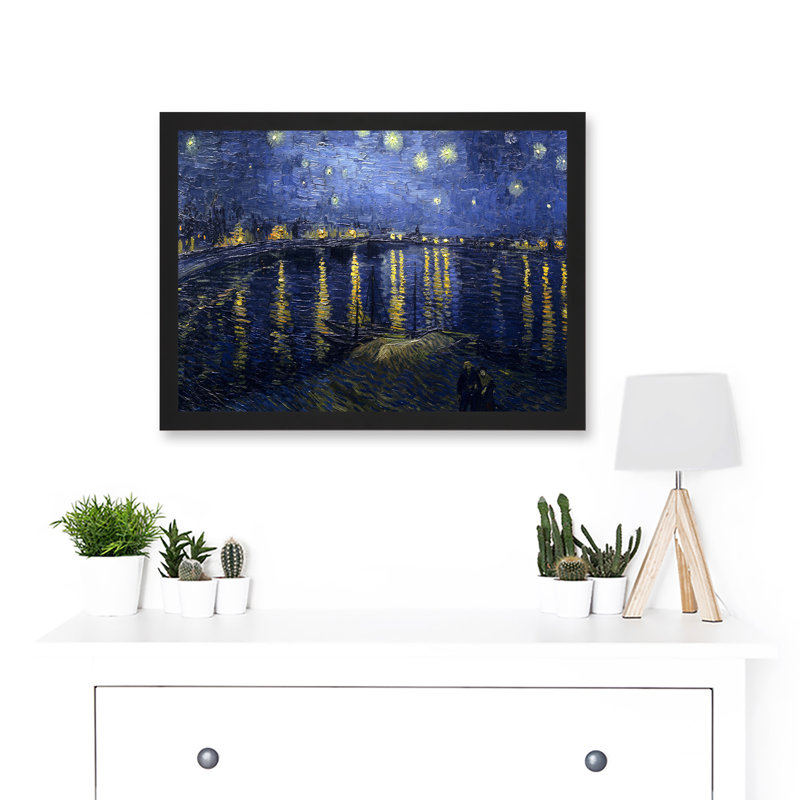 Vincent Van Gogh Starry Night Over Rhone 1888 by Vincent Van Gogh - Single Picture Frame Print