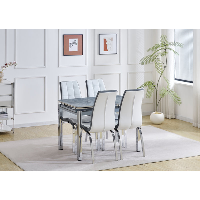 4 - Person Dining Set, White