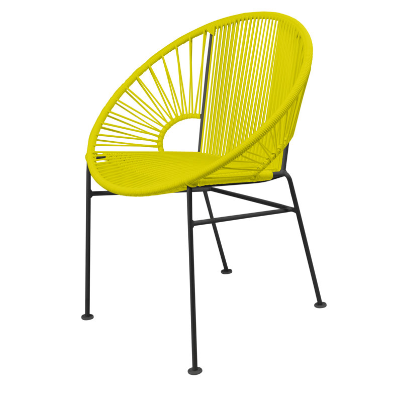 Chaise de salle à manger Concha, Noir, Jaune