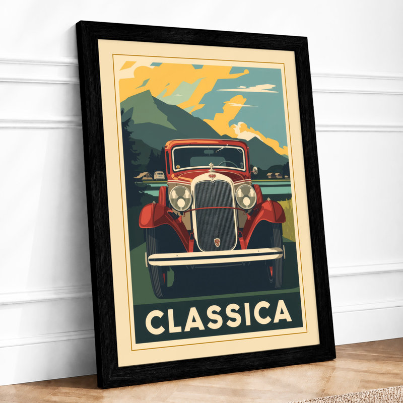 Classica Automotive Art Deco - Print, A1 - 84.1 x 59.4 cm, Black