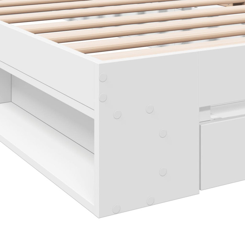 Obyrne Bed, White, 90 x 200cm