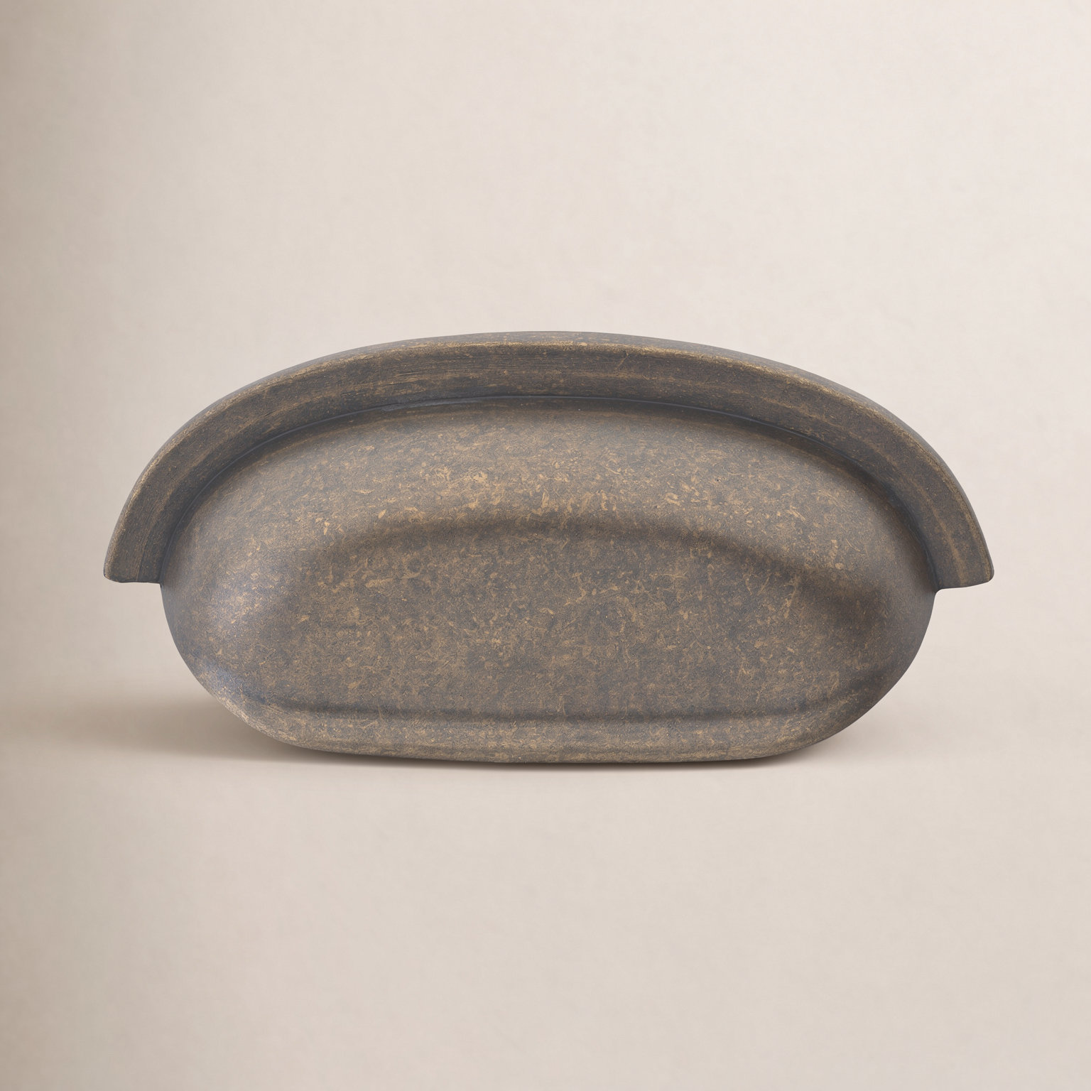 Cup Bin Cabinet Pull, Antique Brass
