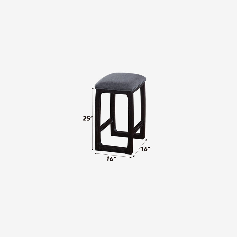 Razo Fabric & Weathered Espresso Counter Height Stool