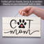 Panneau décoratif en bois pour chat Cat Mom 12 po x 6 po