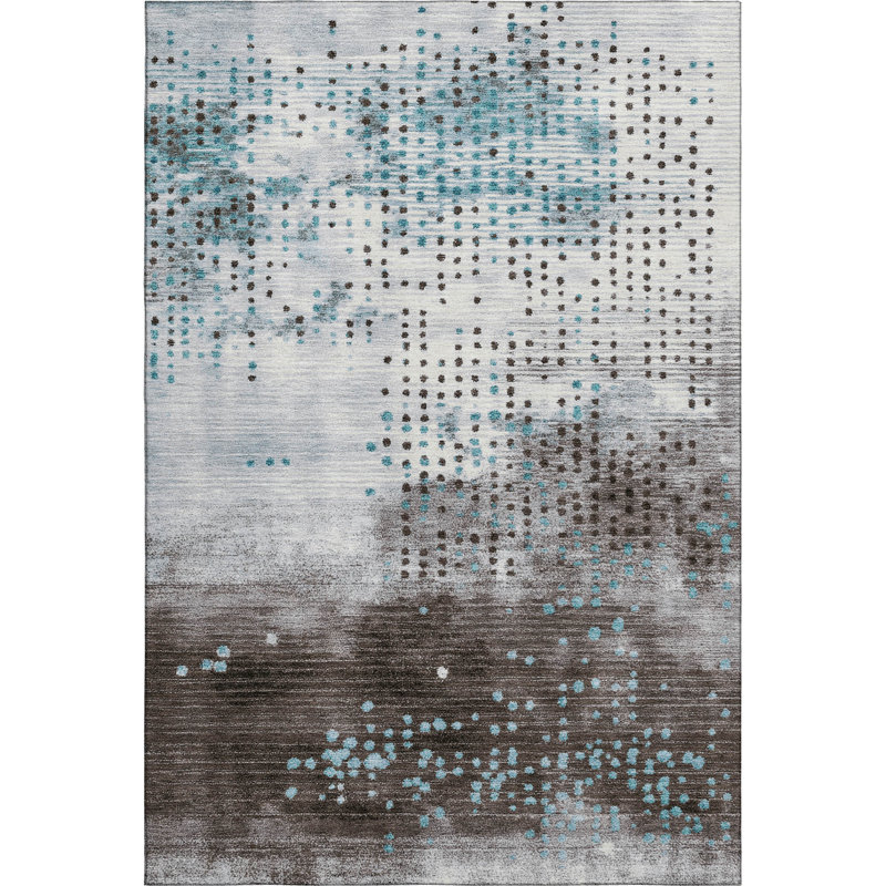 Premium Machine Washable Mouton Geometric Rug, Rectangle 10' x 14'