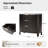 Burdine Giselle Modern 28" W 3 Drawer Solid Wood Nightstand with Marble Top and Oak Veneer-2061853420