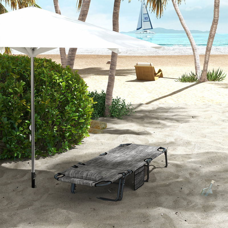 Chaise longue d'extérieur Safaree, Rembourrage en mousse grise