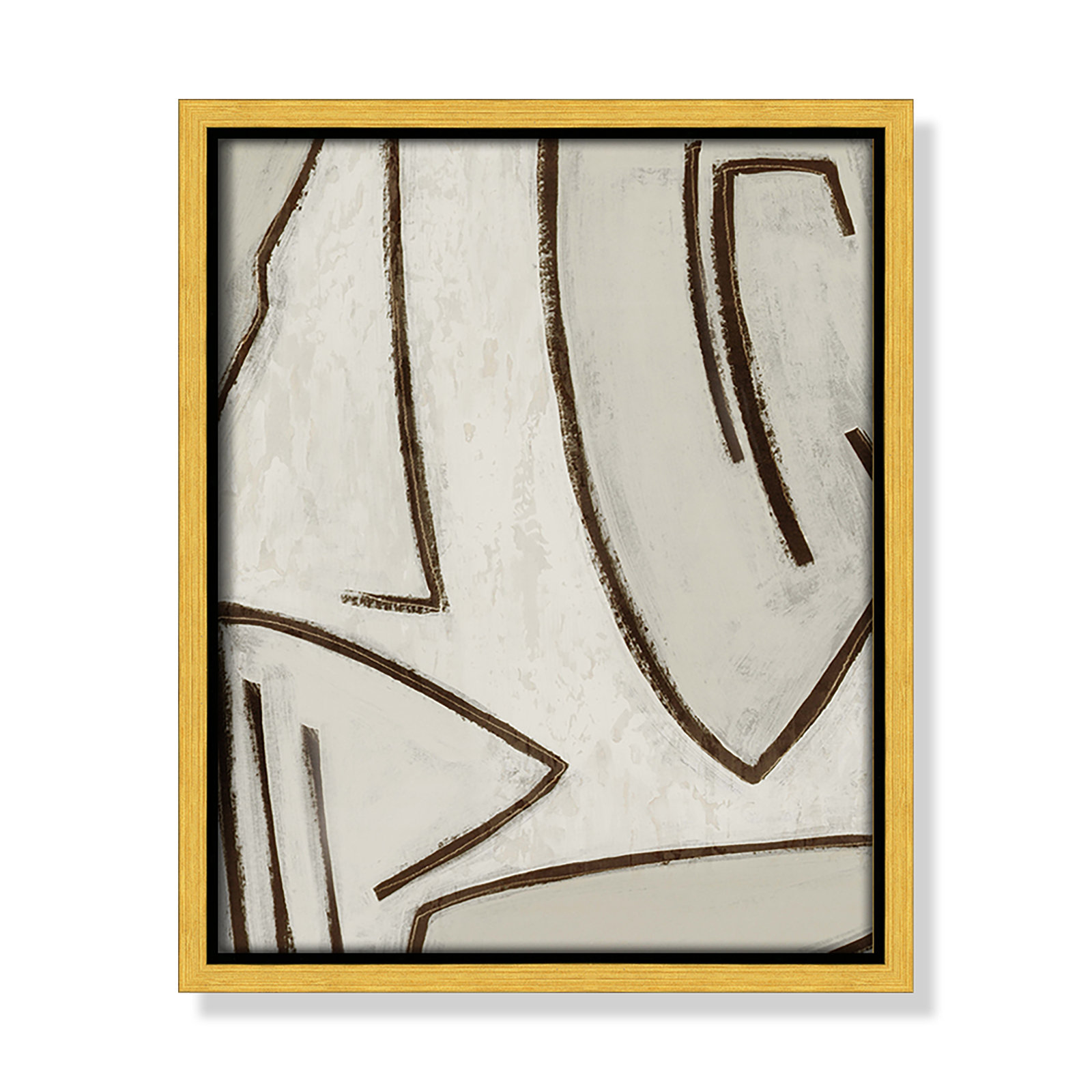 Line Work II, 9.5" W x 11.5" H, Gold