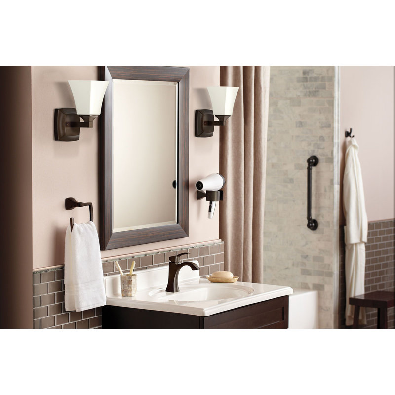 Applique murale 1 lumière pour salle de bain Voss, Bronze huilé