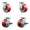 Ensemble de roulettes pivotantes en poly sur fonte avec roulement à billes 2 freins_20S420-PUB-2-TLB-2