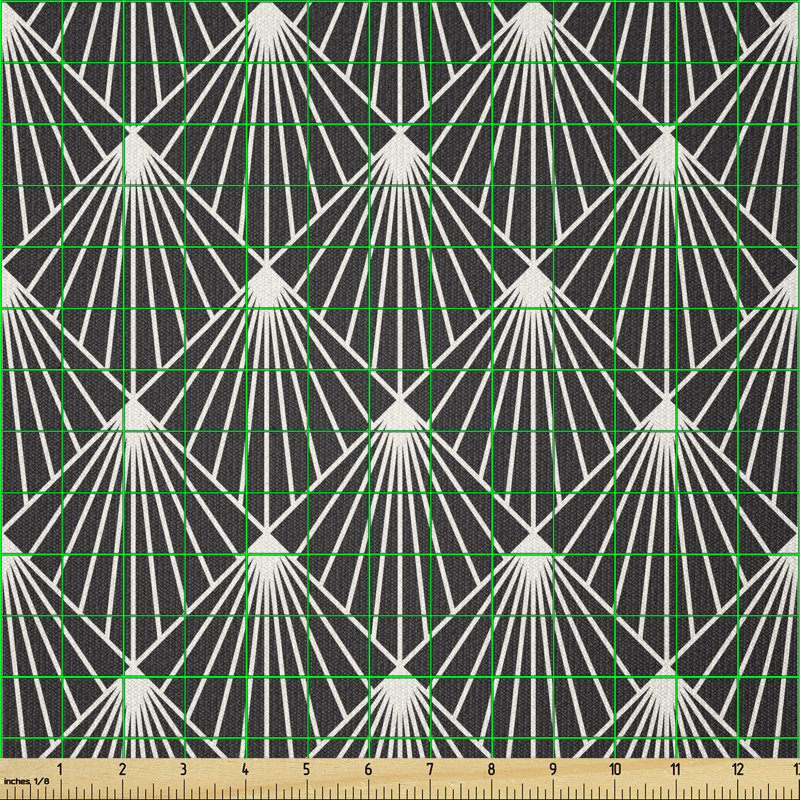 Deemah Burst Lines with Rhombus Grid Multi-Purpose Fabric