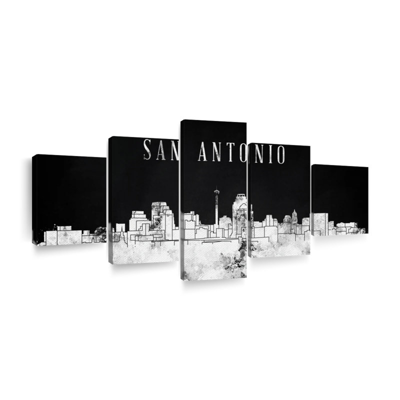 San Antonio San Antonio Skyline BW 5 pièces, H 30 po x l 68 po x P 1,25 po