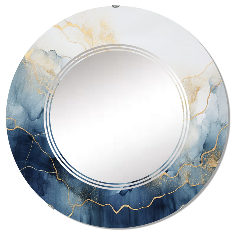 Kornati - Miroir mural moderne rond, 32 po x 32 po