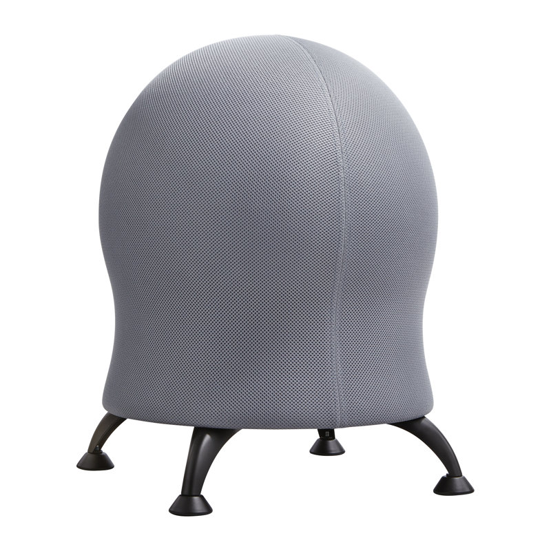 Zenergy Gray Mesh Fabric Active Seating Exercise Ball Chair