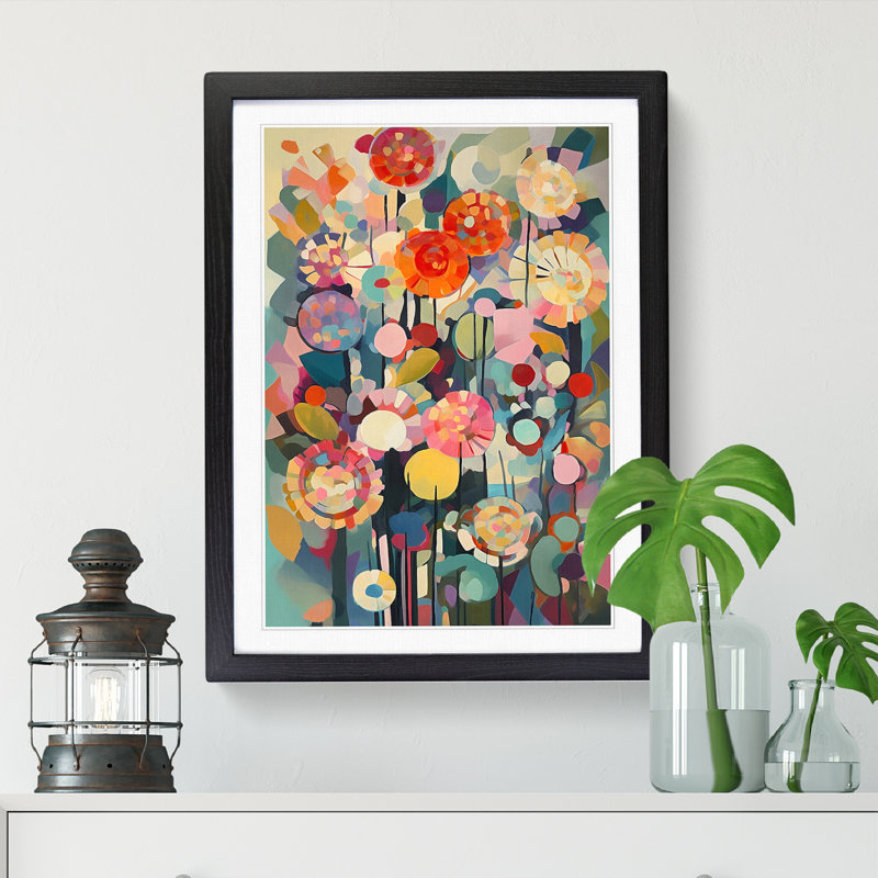 Retro Flowers Vol.12 - Framed Print, Black, 34cm H x 25cm W x 2cm D