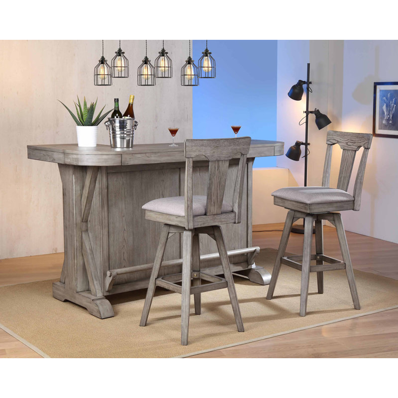 Camacho Swivel Upholstered Counter Stool, Bar Stool (30" Seat Height)