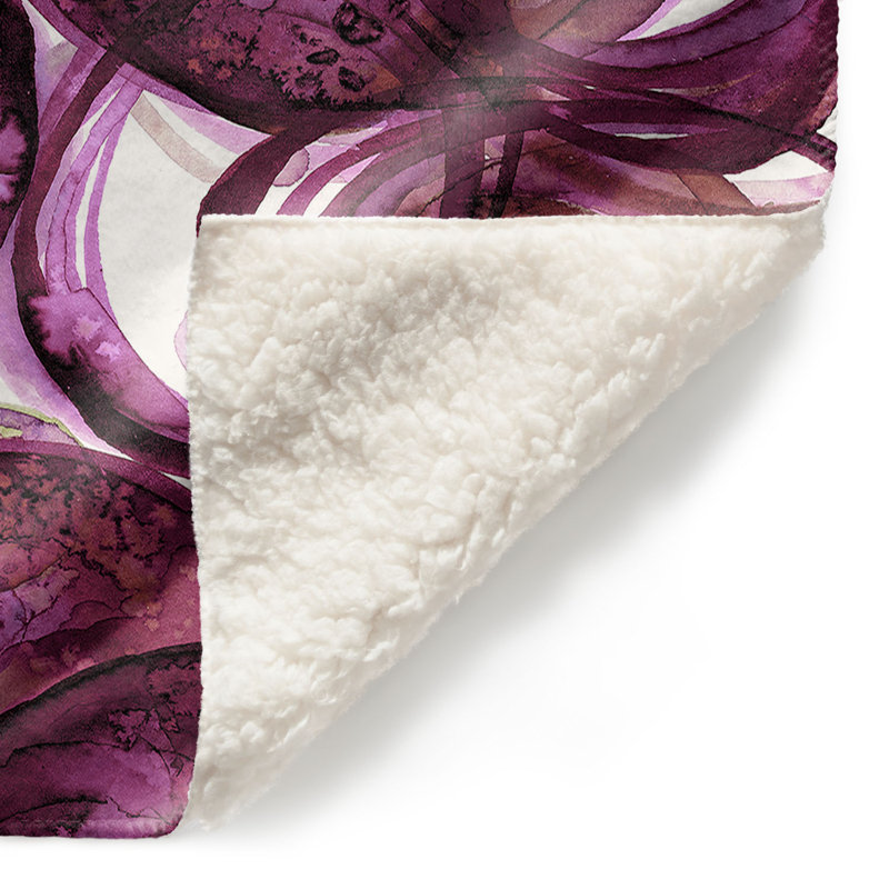 Couverture en sherpa doux à collision de mondes magenta, l 68 po x L 80 po