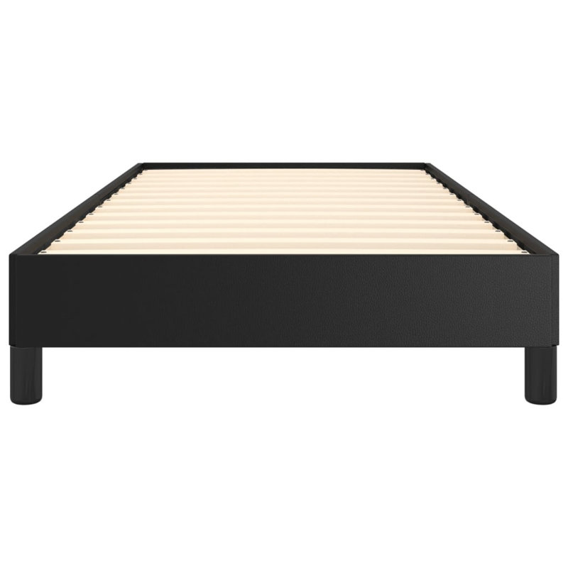 Structure de lit Strath vidaXL, base de lit tapissier en similicuir, sans matelas, Simple, Noir