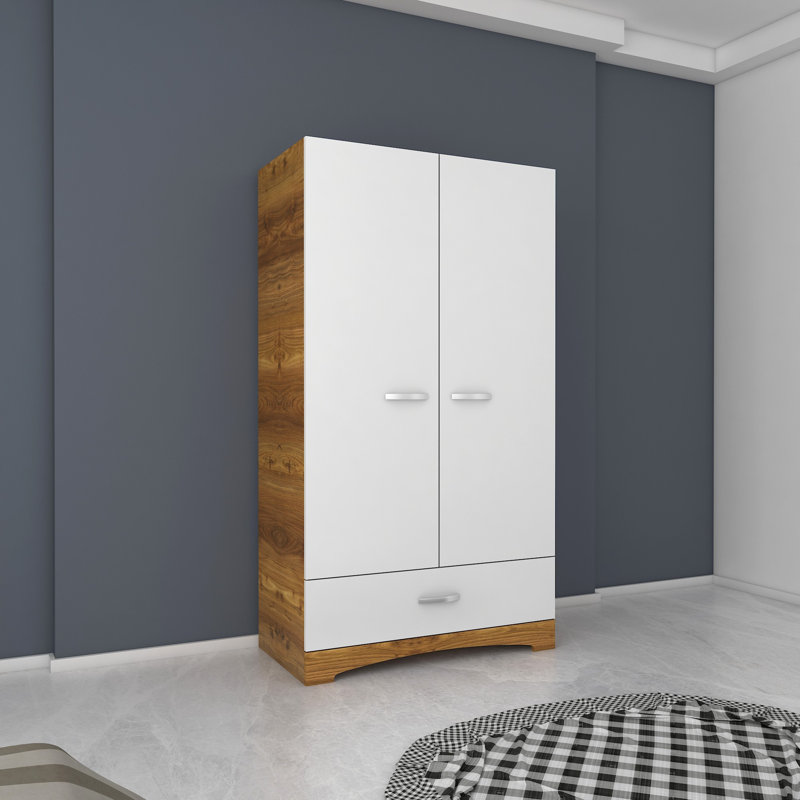 Armoire Perchoir, Brun / blanc
