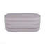 Banc repose-pieds en velours avec rangement - Taupe