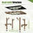 8 x 10 ft Solid Wood Grill Gazebo, Carport Gazebo with Hardtop Steel Roof-123401012