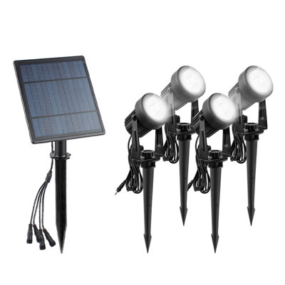  Projecteur solaire d'extérieur avec piquet 270 degrés de lumière réglable ultra-lumineux IP65