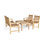 Bahama Outdoor 4 - Piece Teak Conversation Set
