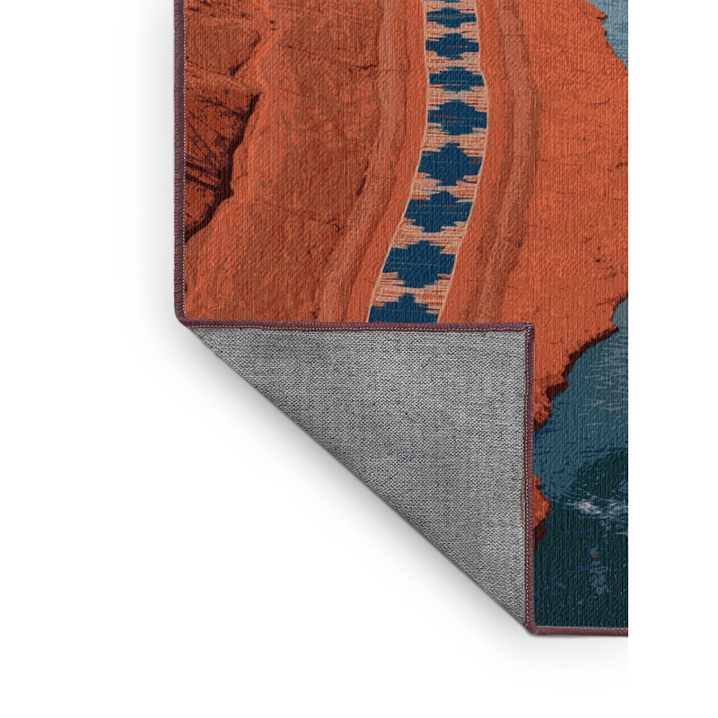  Tapis lavable River Canyon Southwestern, Rond 8 pi