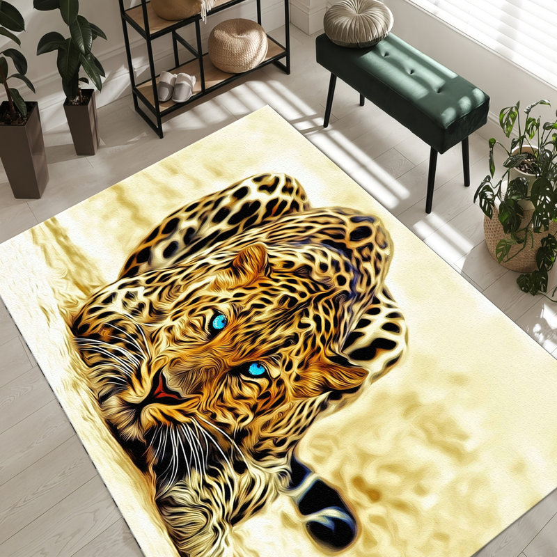 Plush Soft Pile Printed Rug Featuring a Vibrant Array of Geometric Shapes and Intricate Designs for a Striking Addition to Your Living Space