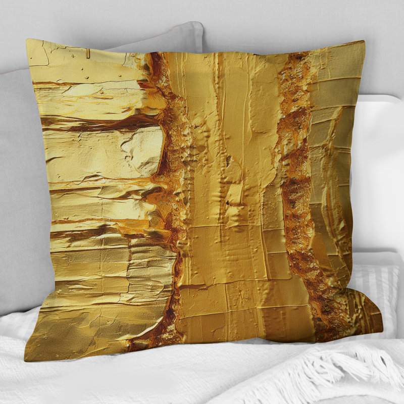 Coussin décoratif imprimé abstrait antique "Antique Opulence III"