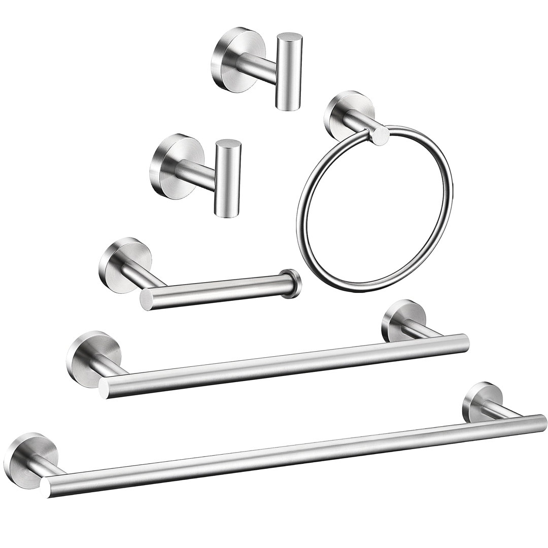 6 - Piece Bathroom Hardware Set Towel Holder Set maiguoone 
