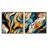 Retro Futurism In Orange And Blue Waves - Abstract Square Collage Set Of 2-102163097-102163095