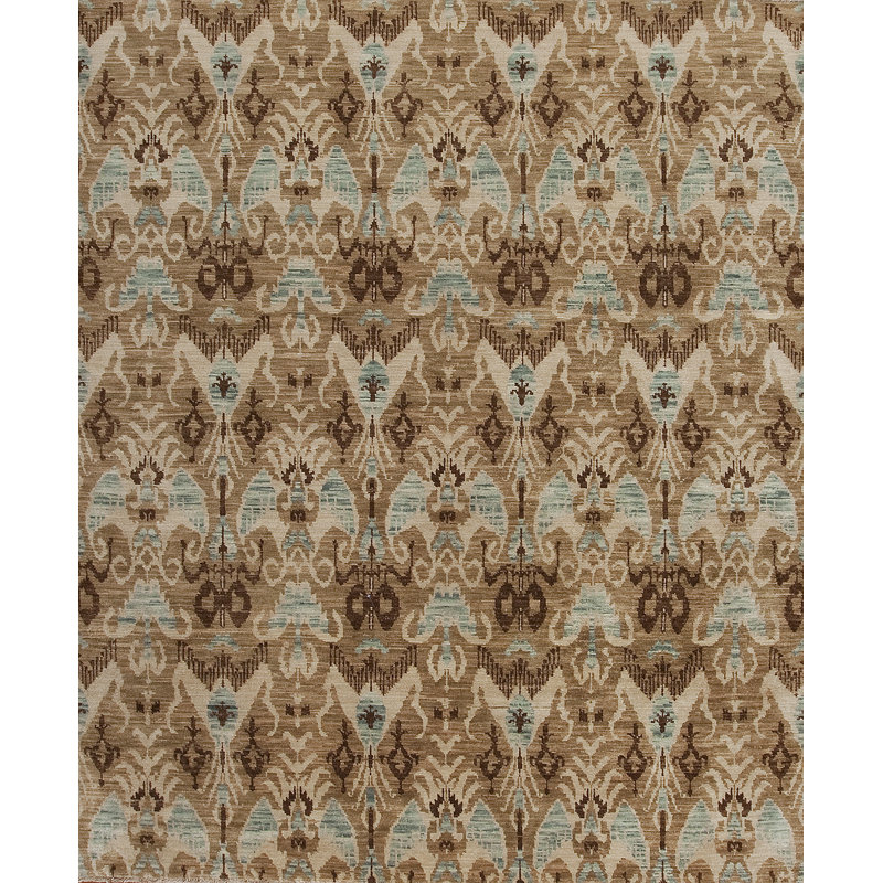 Vogue Hand Knotted Wool Area Rug, Rectangle 10' x 14'