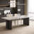 Modern Luxury Dining Table: Sintered Stone Top & Sturdy Base-110205137