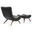 Peard Velvet Accent Chair with Footstool