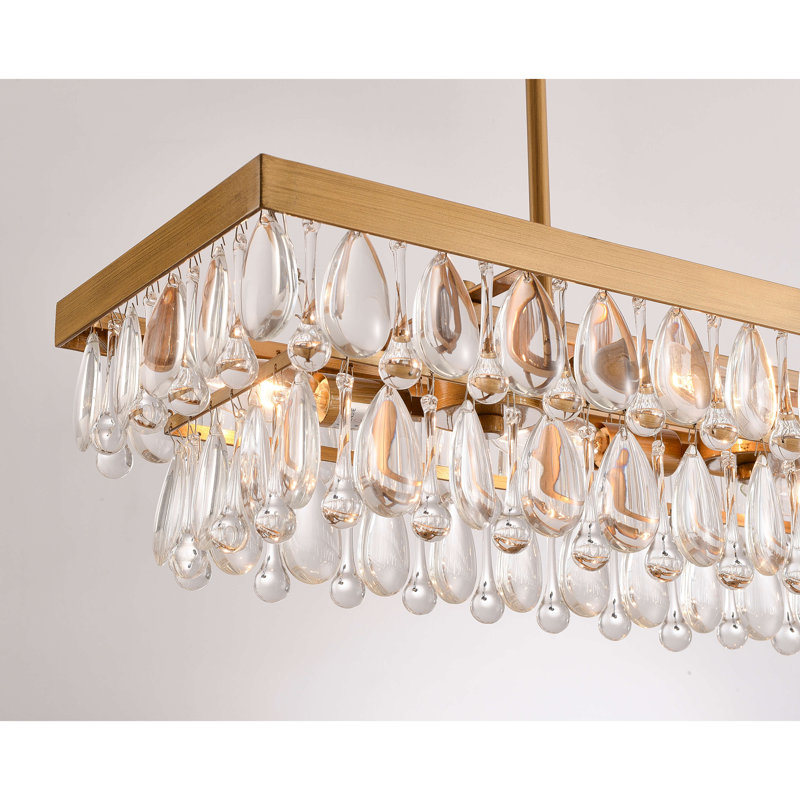 Lustre rectangulaire en cristal 6 lumières Archan